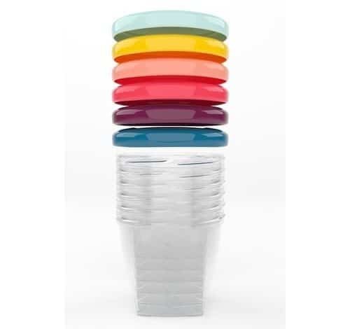 ARSUK Lot De 8 Pots Bébé 120ml - Hermétiques Et Micro-ondables | Sans BPA