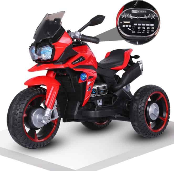 Moto électrique jouet pour enfant de 2 à 6 ans, moteur 390, solide