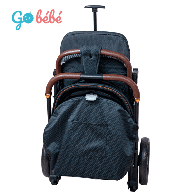 Poussette Valise compacte Réversible noire – Kidilo