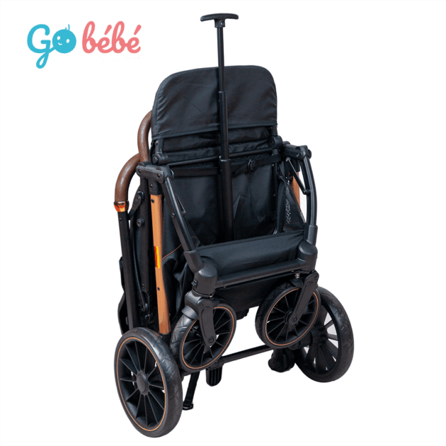 Poussette Valise compacte Réversible noire – Kidilo