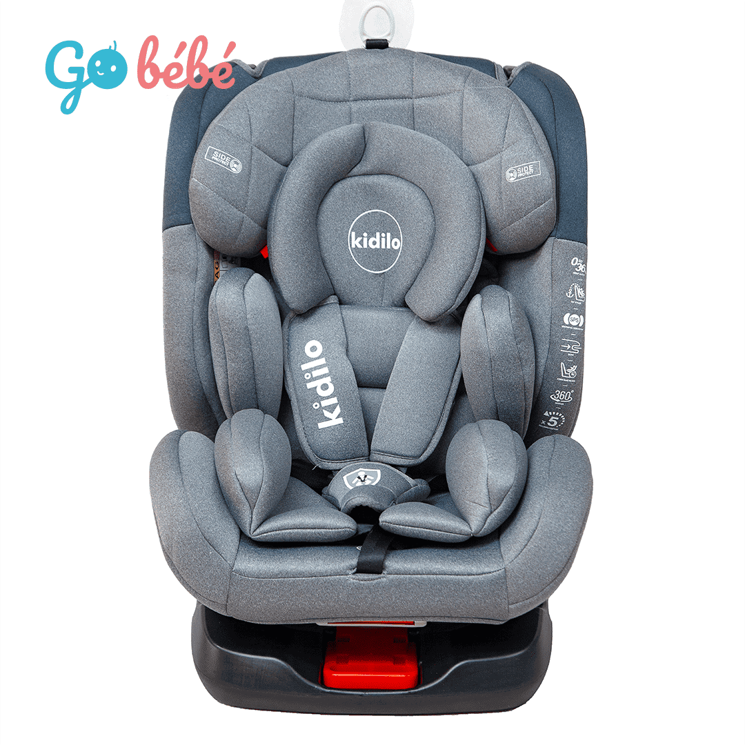 Siège auto naissance à 12 ans Rotatif- Isofix Grp 0/1/2/3 – Gris