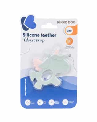 Anneau de dentition en silicone Licorne Mint