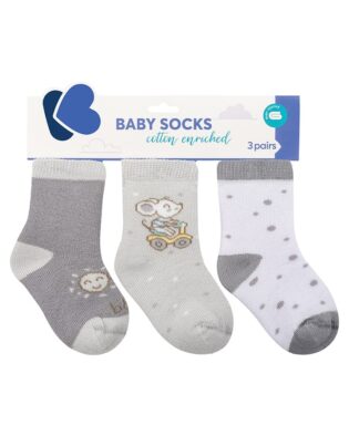 Chaussettes bebe thermiques joyful kikkaboo mice 0-6mois