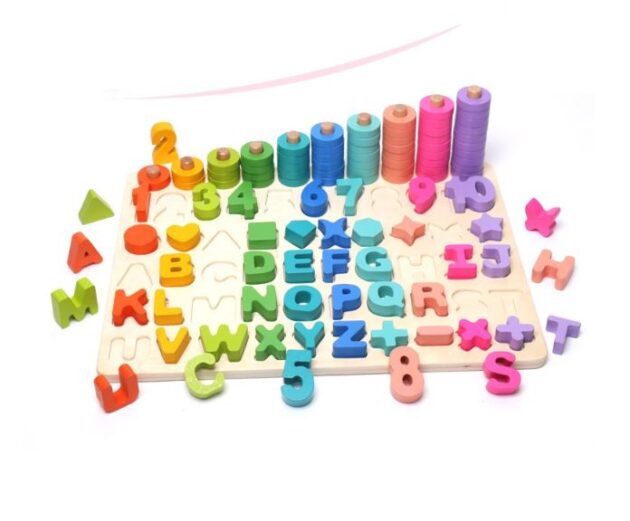 jouets en bois 6 en 1 lette