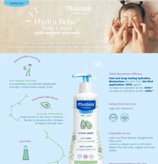 statut hydra bébé lait 300ml mustela