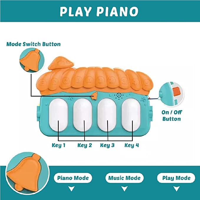 Tapis Musical Babygym d'Éveil Piano pour Bébé