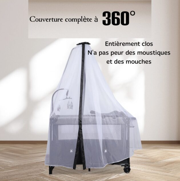 lit cododo 3en1 avec moustiquaire