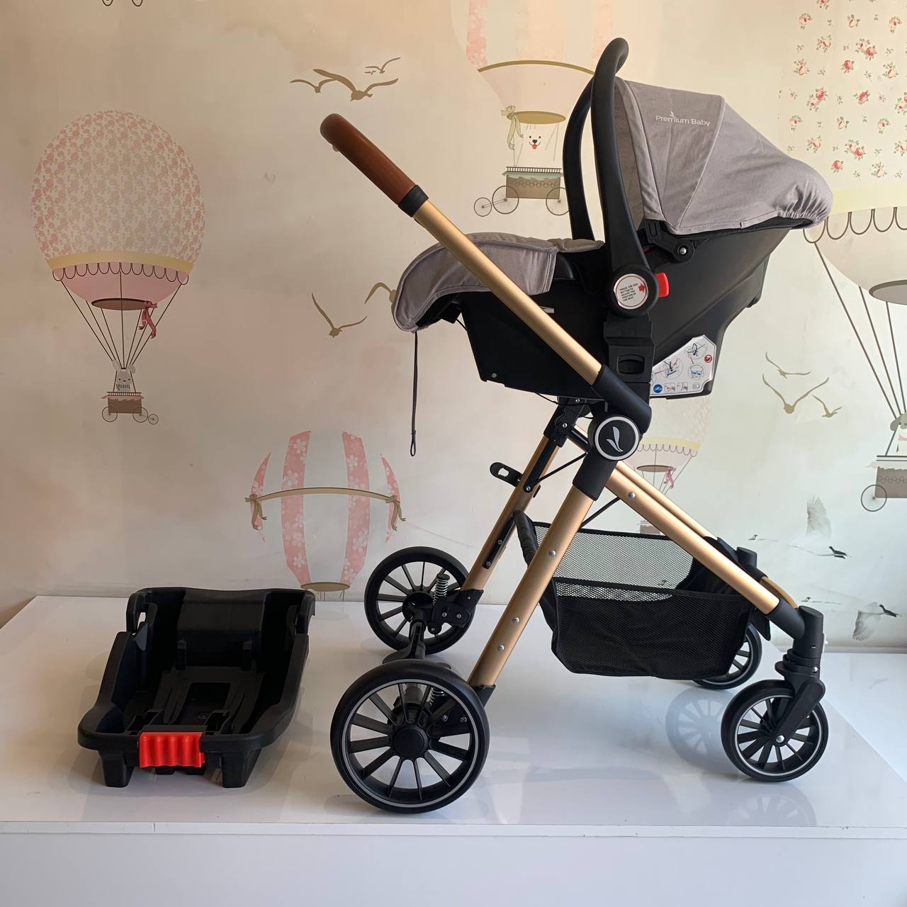 Poussette réversible avec siège auto (Grp 0+) - Premium Baby