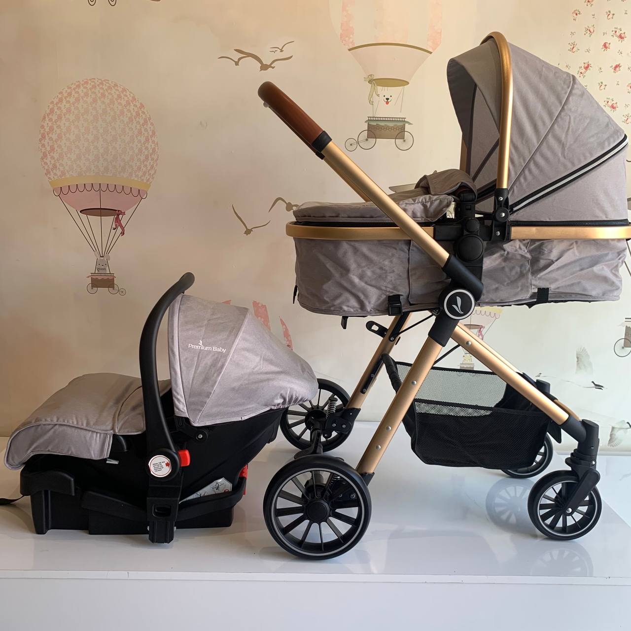 Poussette réversible avec siège auto (Grp 0+) - Premium Baby 