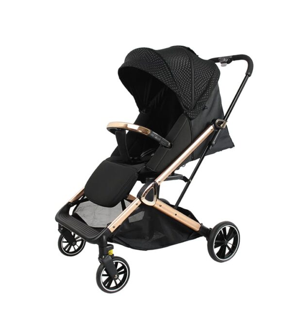 statut poussette rotative à 360° noire