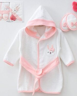 ekebaby coffret de bain lapin 3D rose