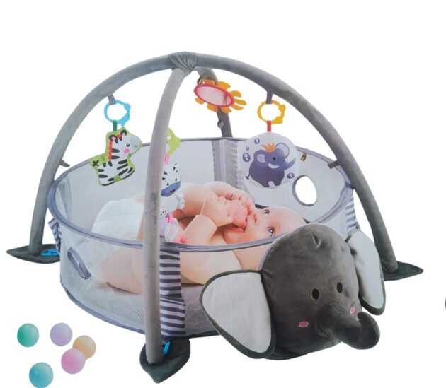 Tente De Jeu Pour Enfants Tente à Balles Tunnel Activite 250 Balles Lphant Gris 174x86x101cm 19365 63903072