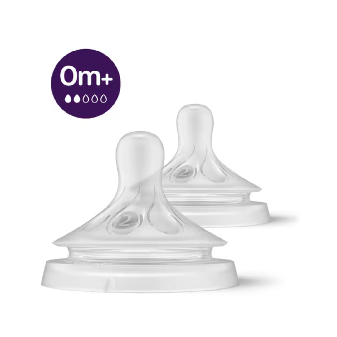 Lot de 2 tétines 0m+ Natural Response 2 Débit - Avent